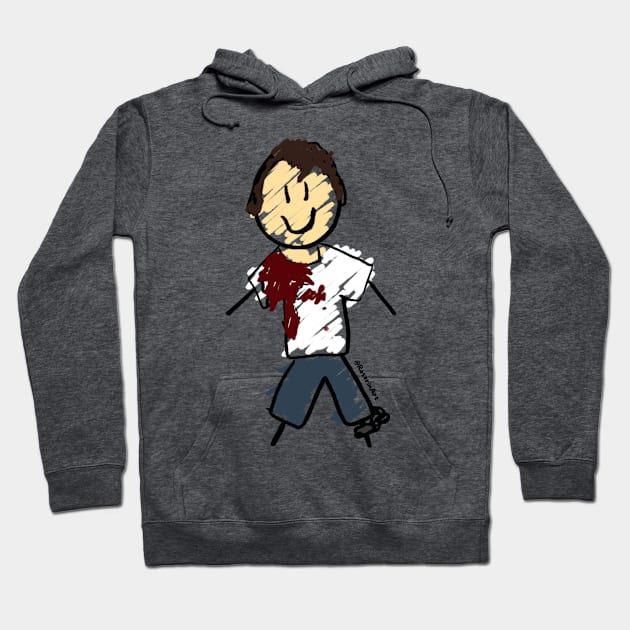 Adam Stick Figure Hoodie by RoserinArt